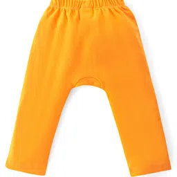 Babyhug Cotton Knit Full Length Diaper Pants Stripes & Car Print Pack of 3 - Multicolor image 3