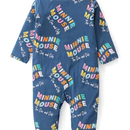 Babyhug Disney Interlock Knit Full Sleeves Sleep Suits With Minnie Mouse Graphics Pack of 2 - Multicolour image 3