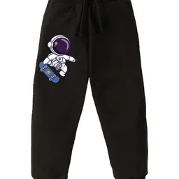 KAVEE Pure Cotton Knit Pack Of 3 Astronaut & Animal Printed Bio Washed Lounge Pants - Grey Black & Brown image 4