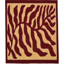 Myntra Elegant Homes 2-Pcs Red & Beige Floral Cotton Rectangular Anti-Slip Doormats image 4