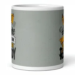 Mr UVD White & Black Typography Printed Ceramic Matte Mug 350 ml image 4