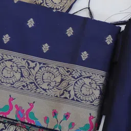 Suha Floral Printed Unstitched Dress Material image 2