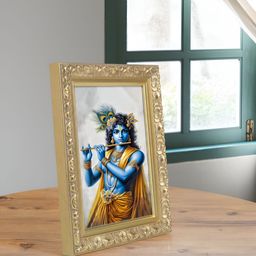Golden Peacock Gold-Toned 1 Pieces MDF Table Photo Frames-picture-41