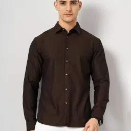 celio celio* Dark Brown Regular Fit Shirt image 1