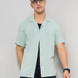 celio celio* Mint Green Regular Fit Shirt image 1