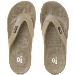 khadim Pro by Khadims Men's Taupe Flip Flops image 1