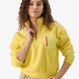 The Souled Store Yellow Loose Fit Sweatshirt image 1