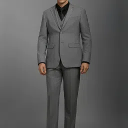 Louis Philippe Grey Checks Three Piece Suit image 1