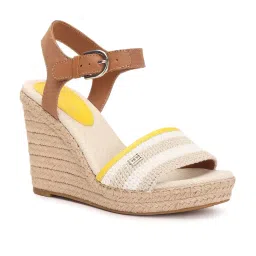 Tommy Hilfiger Women's Beige Ankle Strap Wedges image 1