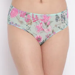 Enamor Women Green  Pink Printed Hipster Briefs-P074-image-8