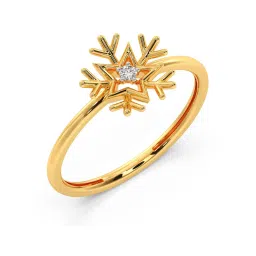 Candere by Kalyan Jewellers BIS Hallmark 14k Yellow Gold & Certified Diamond Ring image 1
