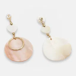 Sohi Gold Plated Party Pearls Drop Earrings image 1