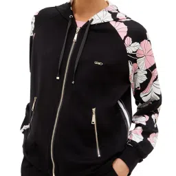 Liu Jo Flower Dragee & Nero Floral Print Regular Fit Hoodie image 1