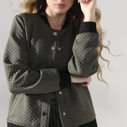 Vero Moda Green Polyester Regular Fit Jackets image 1