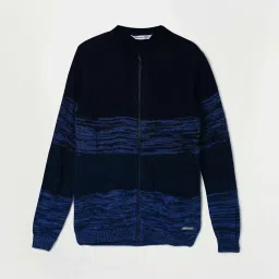 Fame Forever by Lifestyle Kids Blue Cotton Self Pattern Full Sleeves Sweater image 1