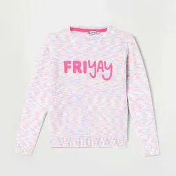 Fame Forever by Lifestyle Kids Multicolor Embroidered Full Sleeves Sweater image 1