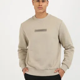 Calvin Klein Beige Cotton Regular Fit Sweatshirt image 1