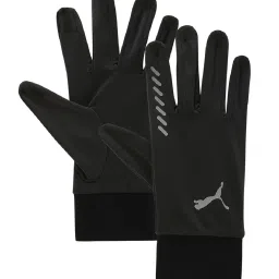 Puma Black Polyester Solid Gloves image 1