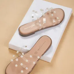 Forever Glam by Pantaloons Women's Tan Casual Sandals image 1