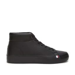 Tommy Hilfiger Men's Triple Black Ankle High Sneakers image 1