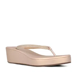 Inc.5 Women's Rose Gold Thong Wedges image 1