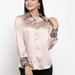 KASSUALLY Beige Relaxed Fit Shirt image 1