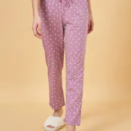 Dreamz by Pantaloons Purple Cotton Printed Pyjamas image 1