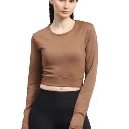 Rock.it Brown Regular Fit Crop Sweatshirt image 1