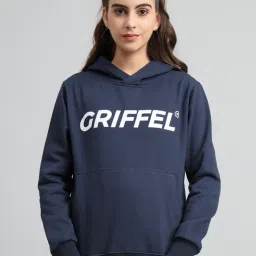 GRIFFEL Navy Printed Hoodie image 1