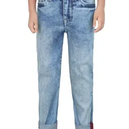 Allen Solly Junior Blue Cotton Slim Fit Jeans image 1