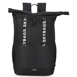 Skybags Grad Plus 03 Black Polyester Printed Laptop Backpack - 30 Ltrs image 1