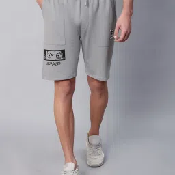 Free Authority Grey Regular Fit Printed Shorts image 1