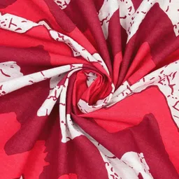 HOMELINE Red & White Geometric Printed Pure Cotton 144 TC King Bedsheet Set 2.28m x 2.62m image 3