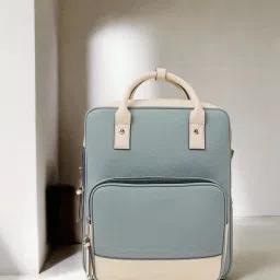 Accessorize London Blue PU Laptop Backpack image 1