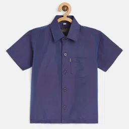 THANGAMAGAN Kids Purple Solid Lining Shirt image 1