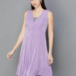 Code by Lifestyle Lavender Regular Fit A Line Dress image 1