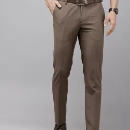 Arrow Men Originals Hudson Tailored Fit Self-Checkered Formal Trousers-picture-37