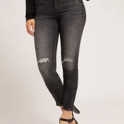 Guess Grey Solid Jeans image 1