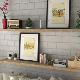 Art Street Street City Travel Inspired Printed Beige Engineered Wood Wall Art (Set of 2) image 1