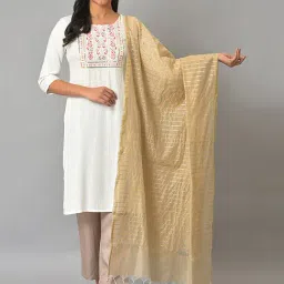 Aurelia Golden Woven Pattern Dupatta-picture-48