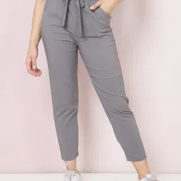 BUYNEWTREND Grey Mid Rise Pants image 1