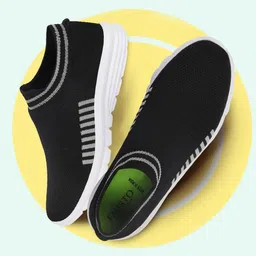 FAUSTO Men Black Walking Shoes image 1