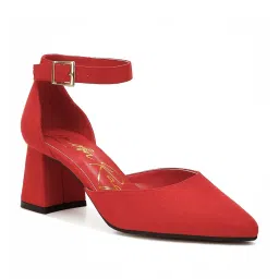 London Rag Women's Red Ankle Strap Sandals image 1