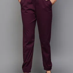 Code by Lifestyle Purple Cotton Joggers image 1