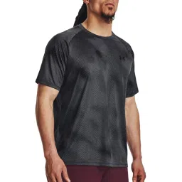 Under Armour Black Loose Fit Printed Sports T-Shirt image 1