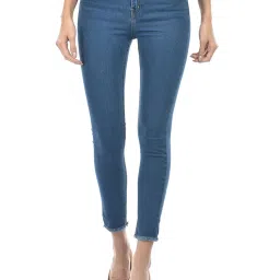 NUMERO UNO Blue Denim Super Skinny Fit High Rise Jeans image 1