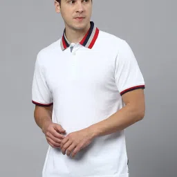 Beverly Hills Polo Club White Regular Fit Cotton Polo T-Shirt image 1