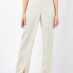 Magre Beige Regular Fit Trousers image 1