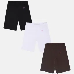 TWIN BIRDS Kids Multicolor Solid Shorts (Pack Of 3) image 1