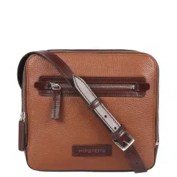 Hidesign Hipsters Tan Scooter 02 Solid Small Cross Body Bag image 1